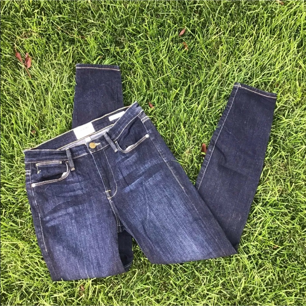 Frame Denim Dark Wash Lehigh Skinny Crop Jeans 26